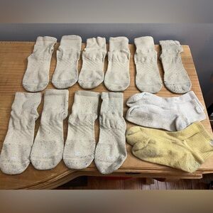 Men's Cream and Yellow Socks - Preowned used condition